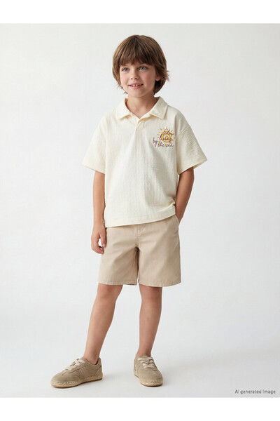 LC Waikiki Lcw kids polo neck printed boys' t-shirt