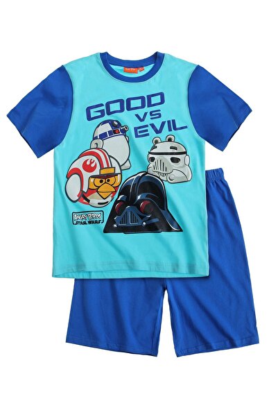 Angry Birds Pijama albastră 6-12 ani tricot jersey subțire 100% bumbac