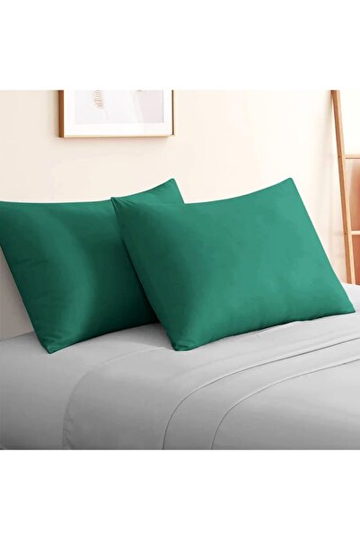 Kotonia Home Set of 2 Pillowcases, 100% cotton, ranforce solid color, 50x70 c...