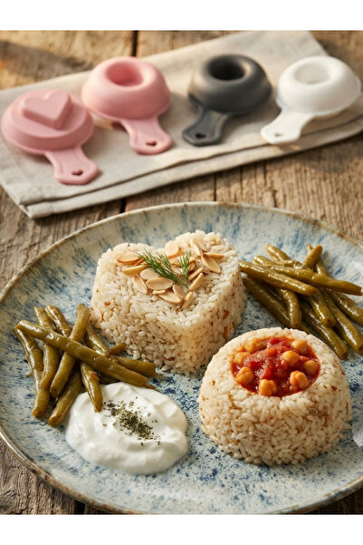mucit home Pilav Tatlı Helva Sunum Kalıbı 2'li Kolay Şekil Veren Pratik Mutfa...