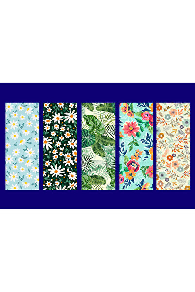 TELLGRAF Floral Bookmark (4X12 cm 10 Pieces)