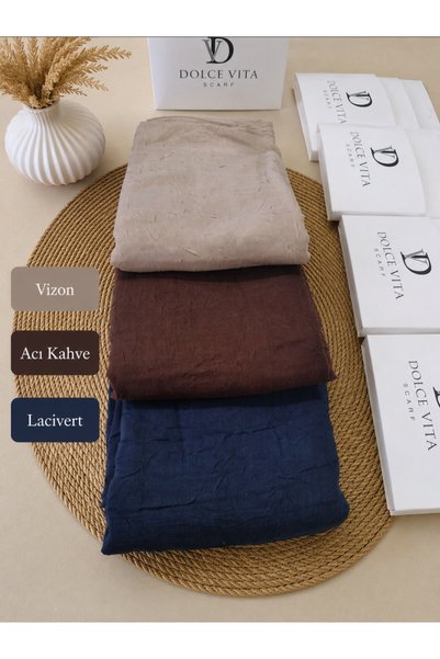 Altınoluk Tekstil Dolce Vita Original Iron-Free Bamboo Shawl 3-Pack