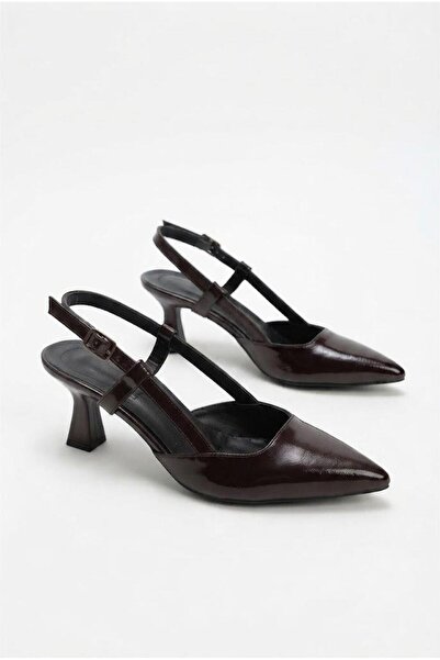fort 62034 Yanki Soft Comfortable Open Back 6 cm Heel Height Pointed Toe Wome...