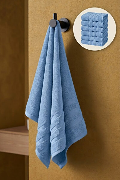 Seritaine 6-Pack Işıl Premium Hand Towels 41X71Cm - Blue - 100% Cotton - 600 ...
