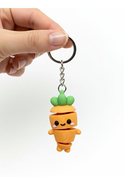 Pazarois Carrot Figured Movable Keychain