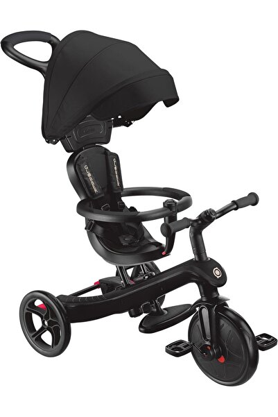 Globber Explorer Trike 4-in-1 Pro in Black - Tricycle, Balance Bike and Pushc...