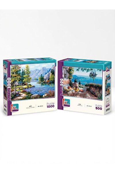 Tıfıl Toys Double Set Against the Lake Shore and the Harbor - 1000 + 500 Piec...