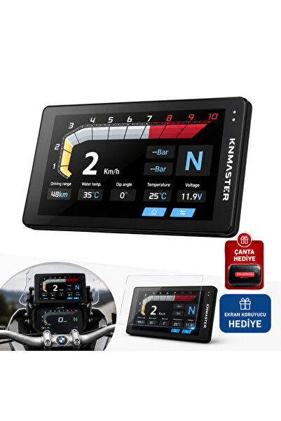 Knmaster MOTOPLAY BM1 - 7" BMW Uyumlu Motosiklet CarPlay & Android Auto Multi...