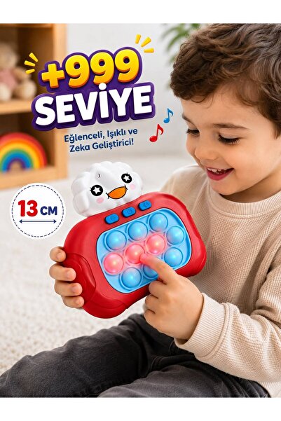 scntoys Işıklı Ve Sesli Hızlı Popit Oyuncak El Konsolu 999+ Seviyeli 4 Farklı...