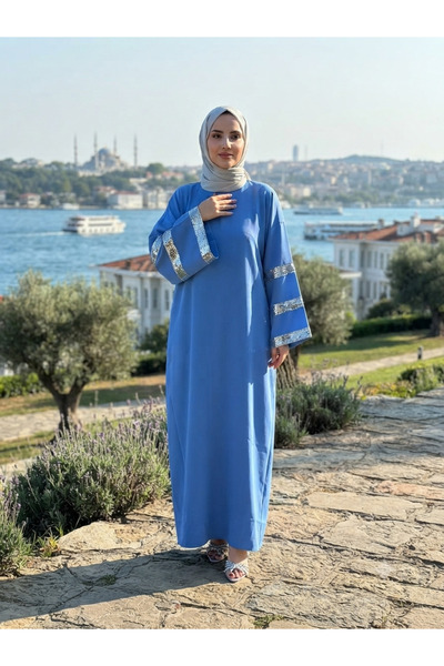 Fzd filizzade Flared Sleeves, Three-Stripe Accessory Detail, Loose Fit, Dress...
