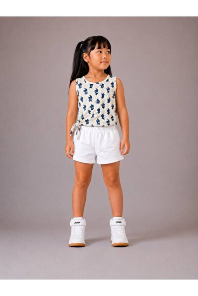Machetta Girl's Printed Sleeveless T-shirt