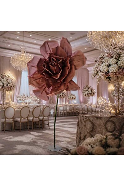 decotoys Floare decorativă mov-prafuit cu suport metalic 200cm