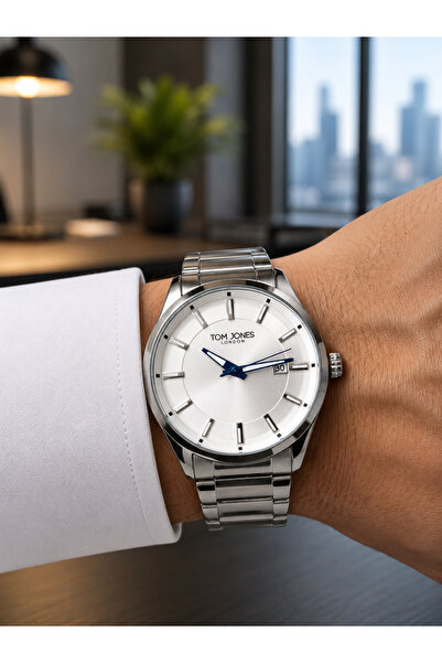 Tom Jones Men's Wristwatch Stylish Suitable for Daily Use Stainless Steel Ban...