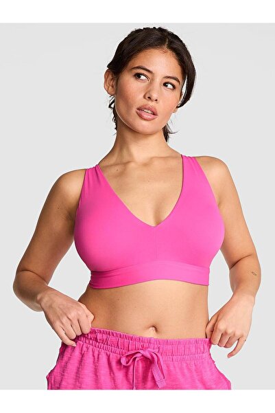PINK Relay Askılı Dekolteli Sporcu Sütyeni