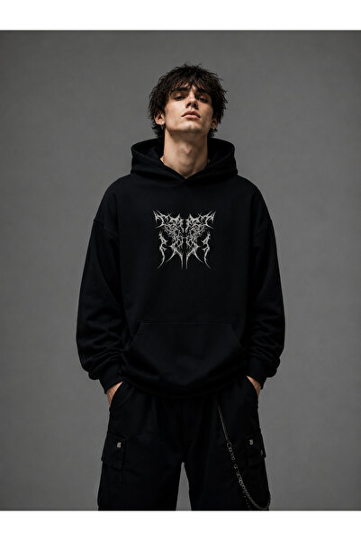 COMANCHERO Unisex Shadow Coat of Arms Printed Winter Hooded Sweatshirt