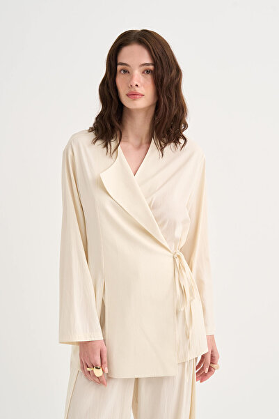 VESNA Slit Detailed Tencel Jacket