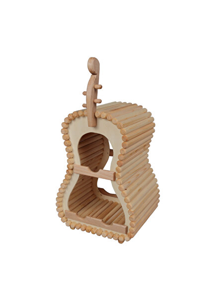LimArt Suport Vin din Lemn „Cello Art”, Design in Forma de Violoncel, Capacit...