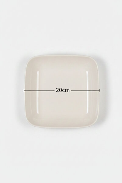 rinart 6-Piece Verona Pit Plate Set 20X20Cm Cream