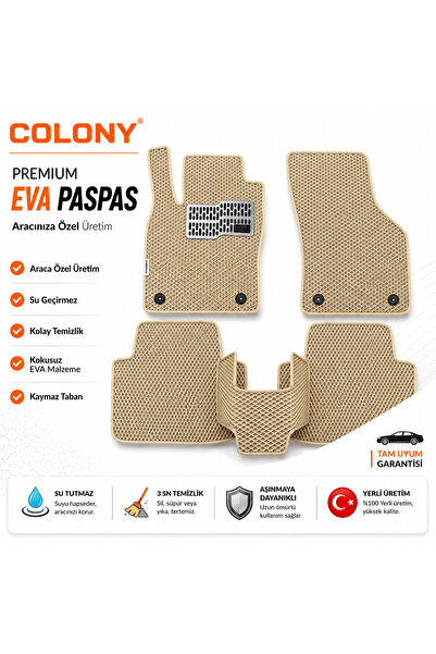 COLONY Volkswagen Passat B6/B7 (05-15) Uyumlu EVA Paspas Tam Set–Araca Özel,K...