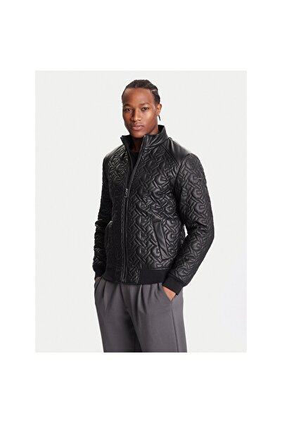 Guess Geacă bărbătească din imitație de piele M5BL2EW1050 Negru
