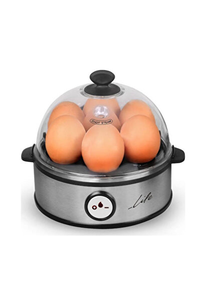 Life 7eggs Αυγομάγειρας 7 Θέσεων 360W Ασημί Κωδικός: 221-0125