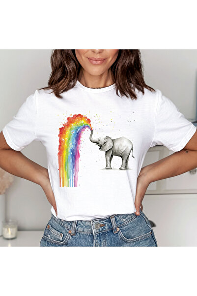 Orielle Tricou Elefant Curcubeu