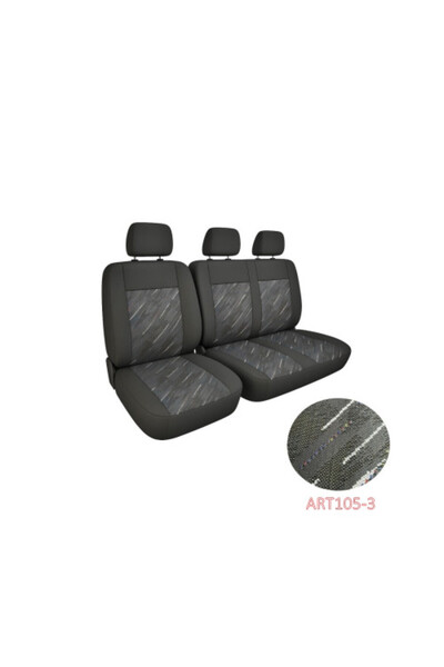 OEM Huse scaune auto universale, 2+1, Textil, Negru cu Alb