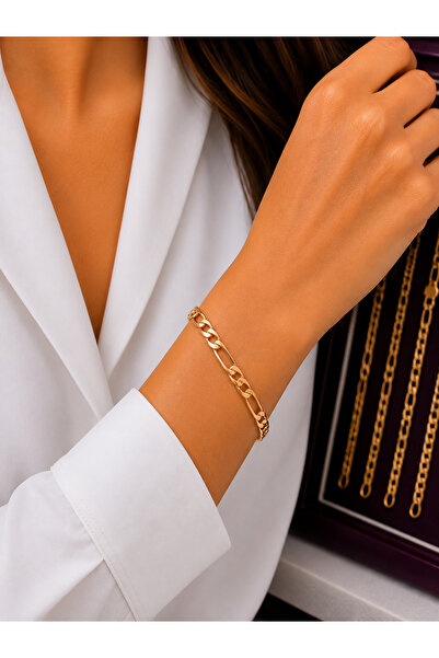 AMOOR MİLANO Kadın Xuping Rose Gold Figaro Zincir Bileklik
