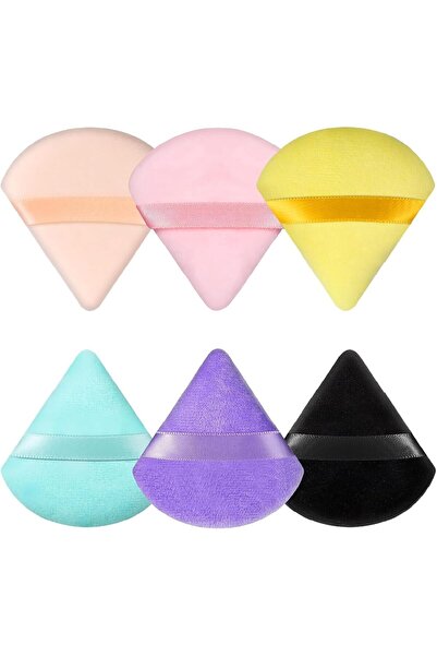 Arabest 6 Pcs Powder Puff,Soft Makeup Sponge,Triangle,for Loose Powder,Wet & ...