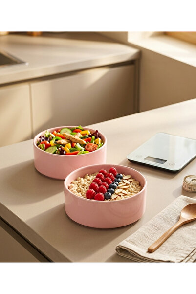 ARKHERA 2'Li Set Seramik Salata Diyet Kasesi (14cm)