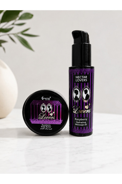 nectar قابل للتذوق كريم الطعم 50 ملي وزيت المساج 100ملي بنكهة وطعم التوت