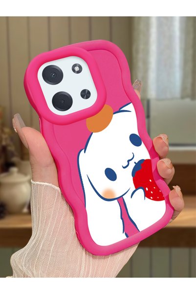 Hontinga Poco C85 Compatible Case Camera Protector Red Silicone Couple Phone ...