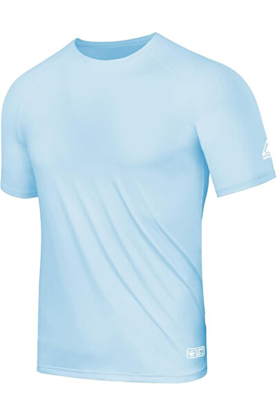 OEM Breathable sports T-shirt for men, elastic, UV protection, blue L