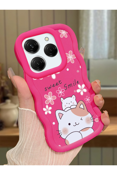 Hontinga Tecno Spark 20 Pro Compatible Case Camera Protector Red Silicone Cou...