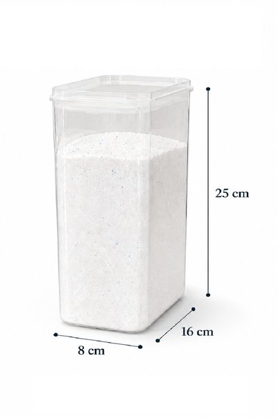 Generic Brand 3-Piece 3 Lt Tablet Detergent Storage Container – Bathroom Kitchen Organizer Box Organizer Transparent