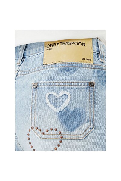 One Teaspoon Γυναικεία Τζιν Σορτς 26849 Μπλε