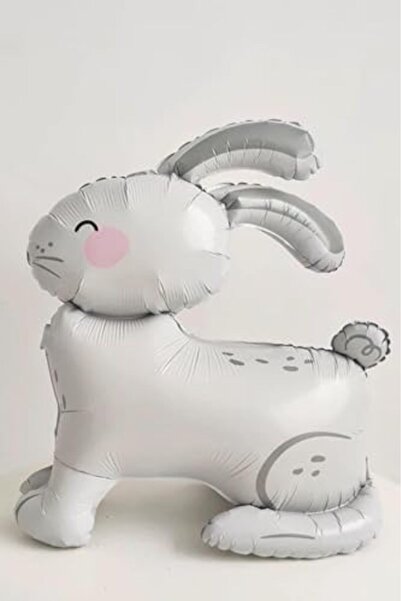 Yıldızan Mht Shop Gray 3D Large Size Rabbit Foil Balloon 1153243