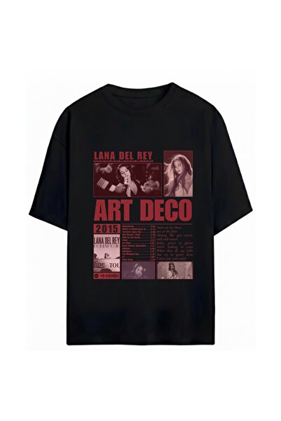 SVART WEAR Tricou oversize unisex cu imprimeu Lana Del Rey, 100% bumbac
