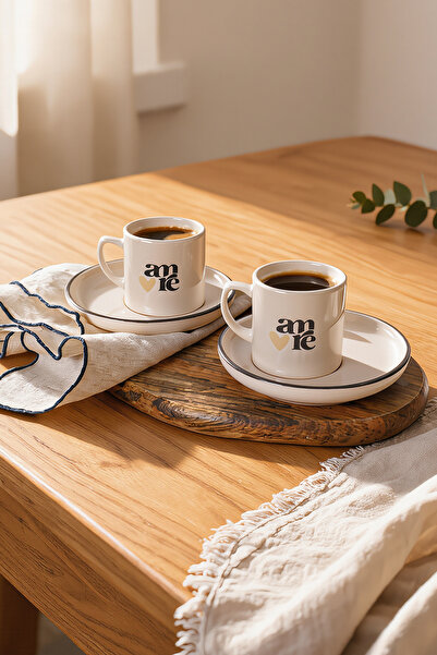 Keramika Set de cafea Amore Nordic 4 piese pentru 2 persoane 23720-26