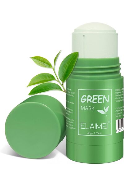 ELAIMEI قناع الشاي الأخضر للوجه، لإزالة الرؤوس السوداء، قناع العناية بالبشرة،...