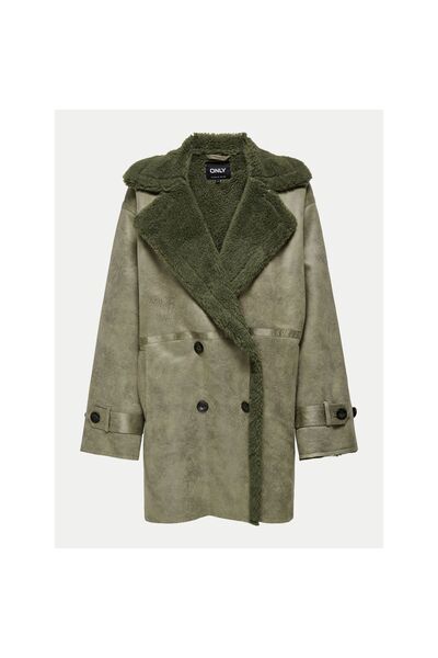 ONLY Piele artificială de oaie pentru femei 15322402 Verde