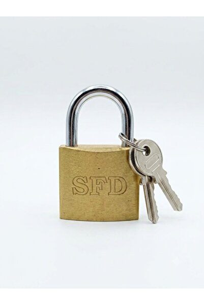 Hand Sfd 32mm Yellow Iron Padlock with 3 Keys