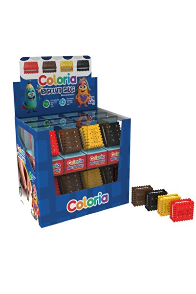Coloria ممحاة بسكويت ثلاثية الأبعاد مع علبة - 3 قطع