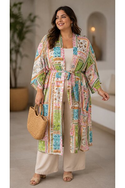 birsen içgiyim Oversized Colorful Kimono