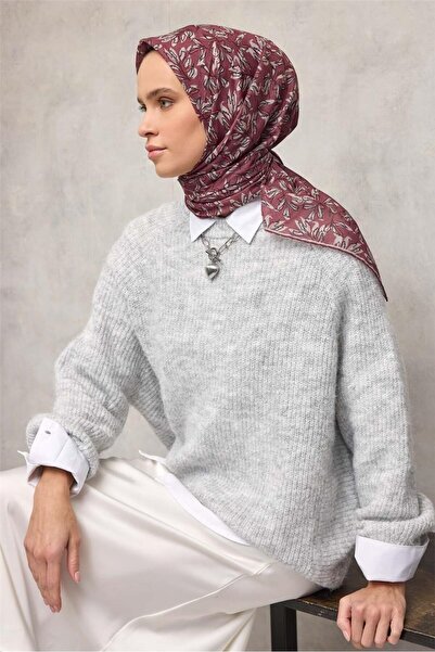 Silk Home وشاح ناعم من القطن والبوليستر بنمط زهور وردية مجففة ومضاد للانزلاق ...