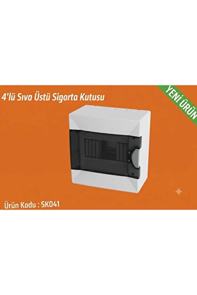 volt724 Sıva Üstü 4'lü W otomat Sgorta Şalter Kutusu (Yeni Seri)