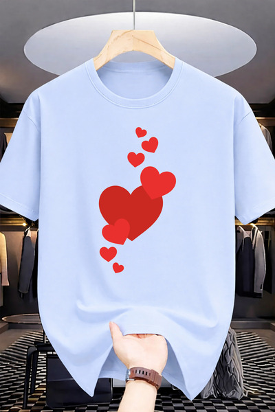 Pink Sky Premium Oversize T-Shirt 100% Βαμβάκι Unisex Άνετη Εφαρμογή Τάση Νέα...