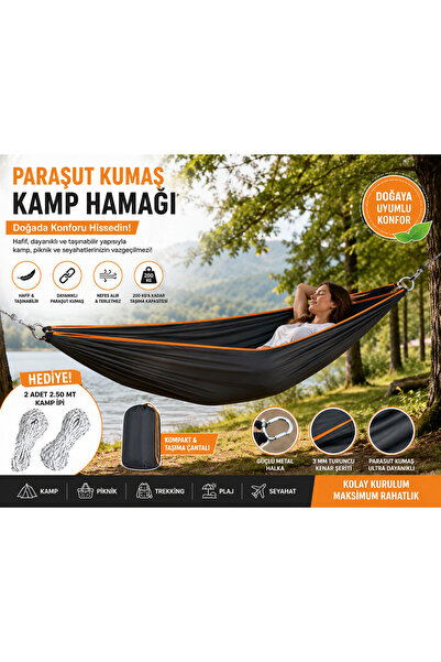 wesken paraşüt kamp hamağı pahçe ve piknik hamağı taşınabilir hamak, seyahat ...