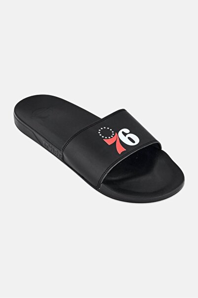 iSlide Men Philadelphia 76ers Primary Logo Slip On Slides, Black