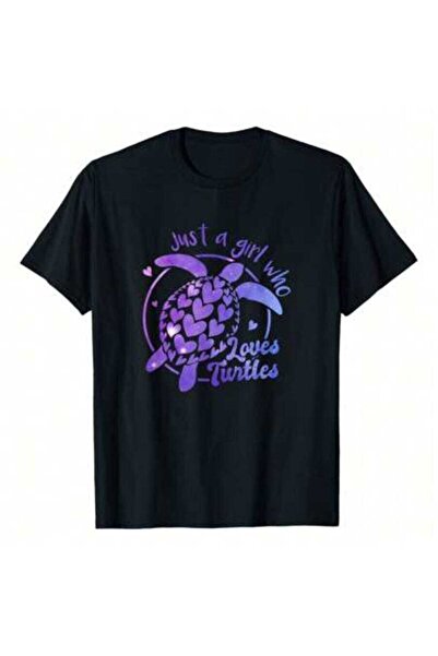 9JY تي شيرت رائع بتصميم ريترو يحمل عبارة "Just A Who Loves Turtles Cute Sea T...